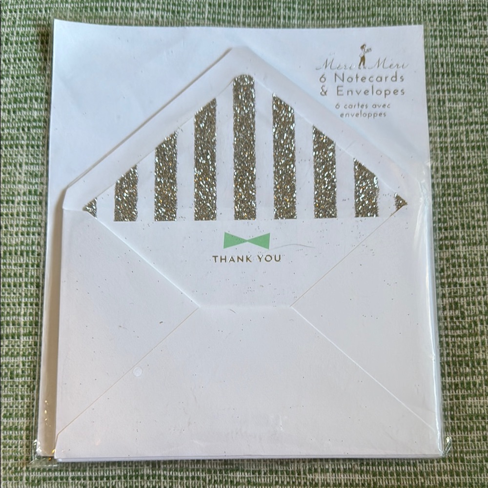 Meri Meri Thank You Notecards with Envelopes. Set of 6